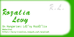rozalia levy business card